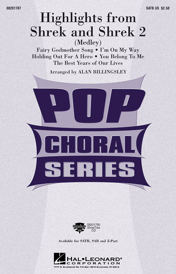 Highlights from Shrek and Shrek 2: Mixed Choir a Cappella: Vocal Score