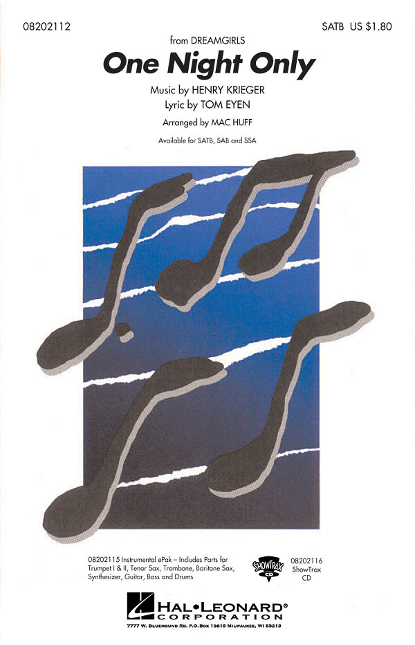 Henry Krieger: One Night Only: Mixed Choir a Cappella: Vocal Score
