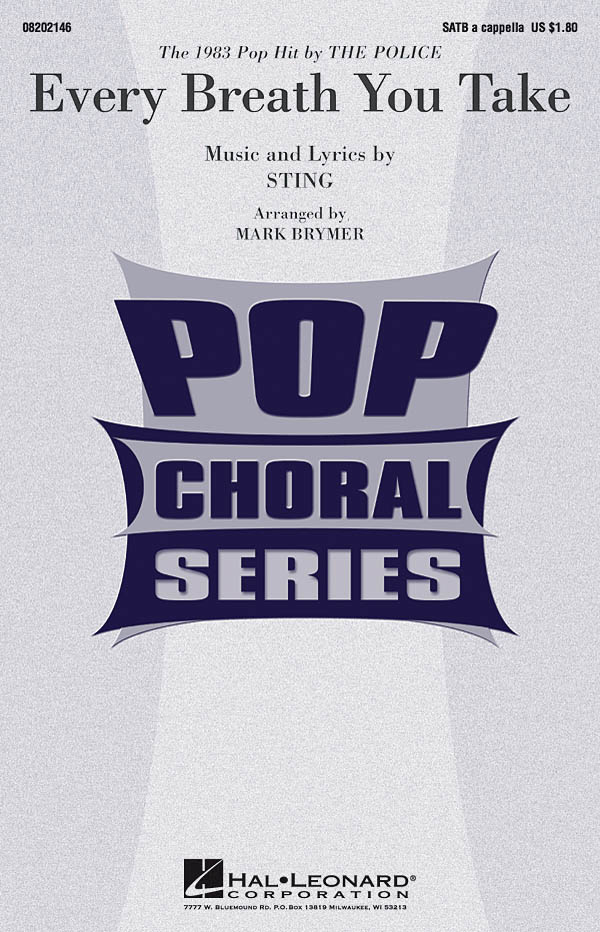 Sting: Every Breath You Take: Mixed Choir and Piano/Organ: Vocal Score