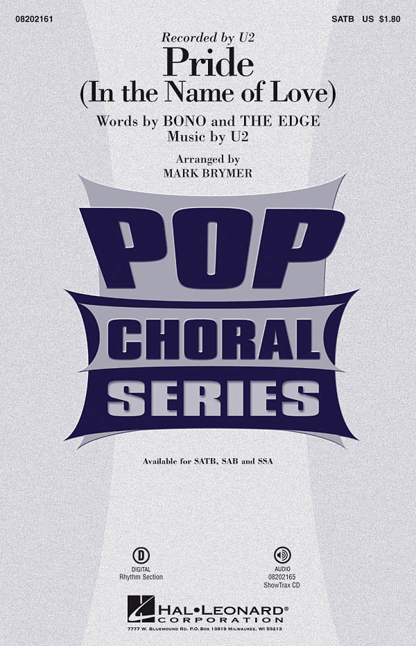 U2: Pride (In the Name of Love): Mixed Choir a Cappella: Vocal Score