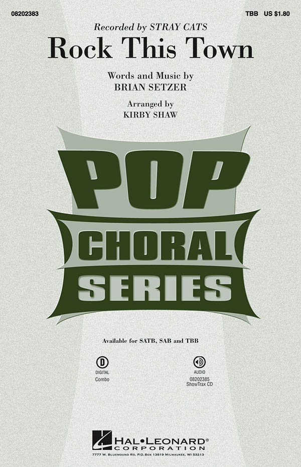 Brian Setzer: Rock This Town: Lower Voices a Cappella: Vocal Score