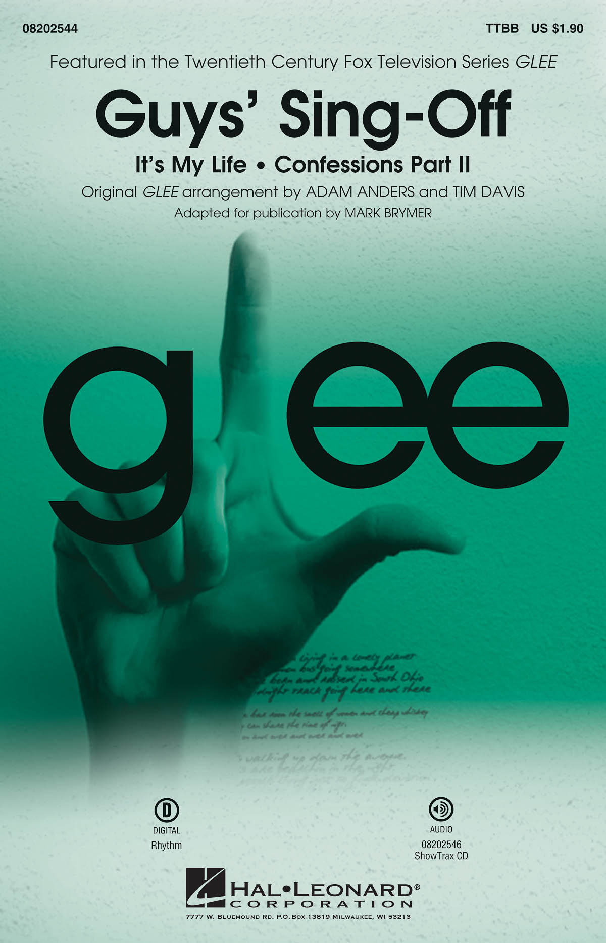Glee Cast: Guys' Sing-Off: Lower Voices and Piano/Organ: Vocal Score