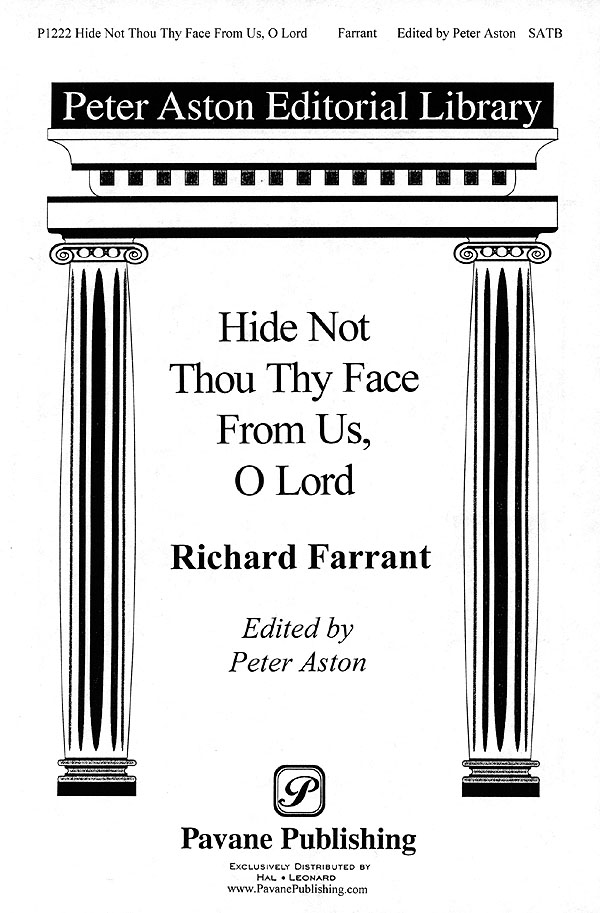 Richard Farrant: Hide Not Thou Thy Face: Mixed Choir a Cappella: Vocal Score