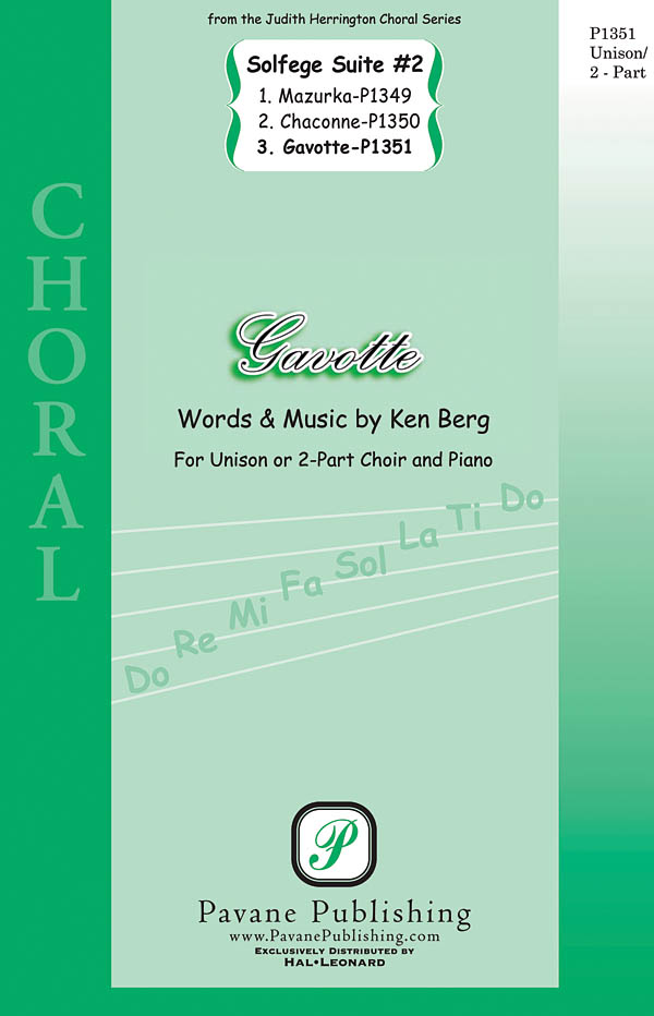 Ken Berg: Gavotte: 2-Part Choir: Vocal Score