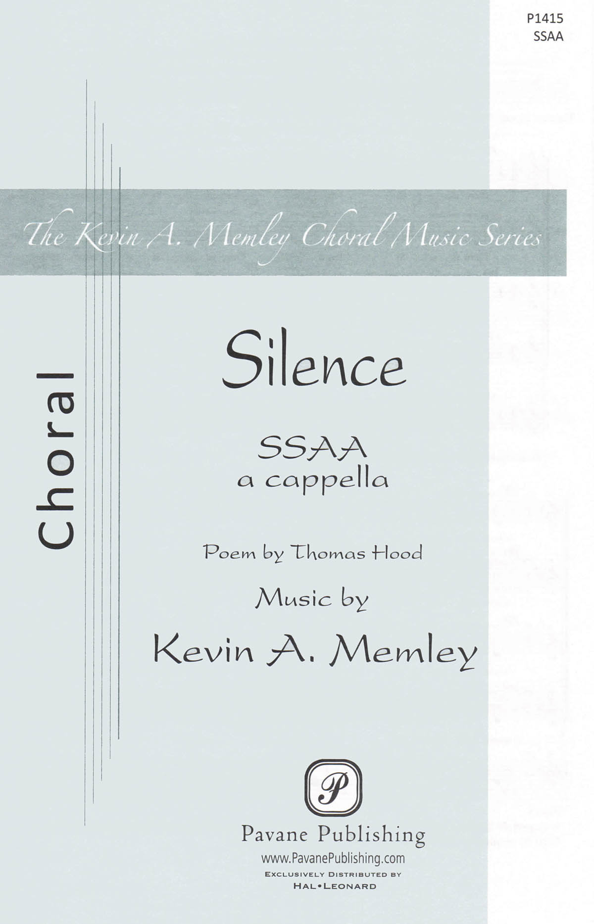 Kevin A. Memley: Silence: SSAA: Vocal Score