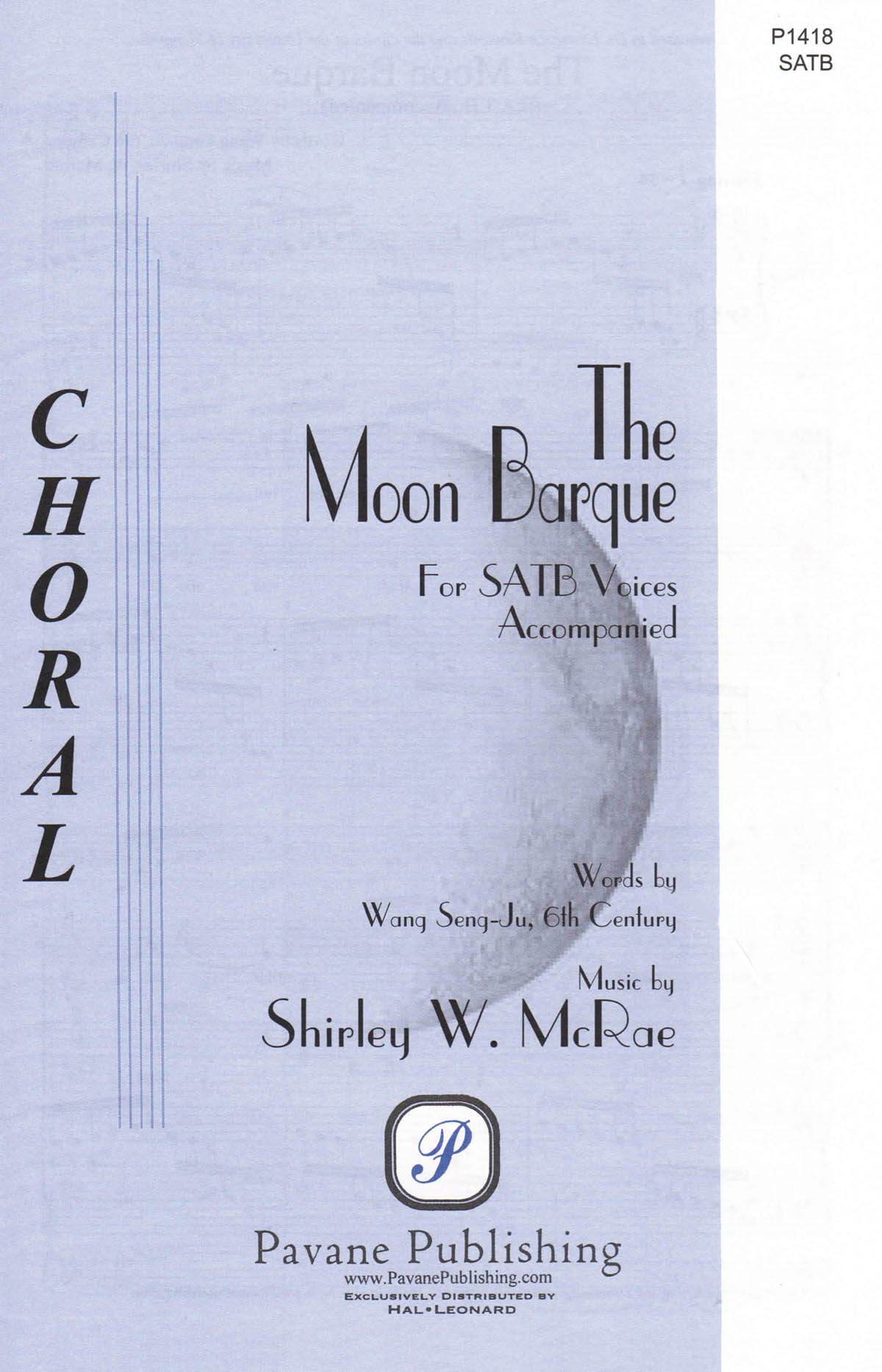 Shirley W. McRae: The Moon Barque: SATB: Vocal Score