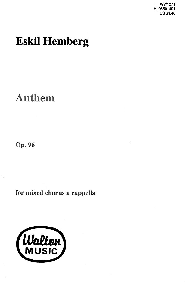 Anthem: SATB: Vocal Score