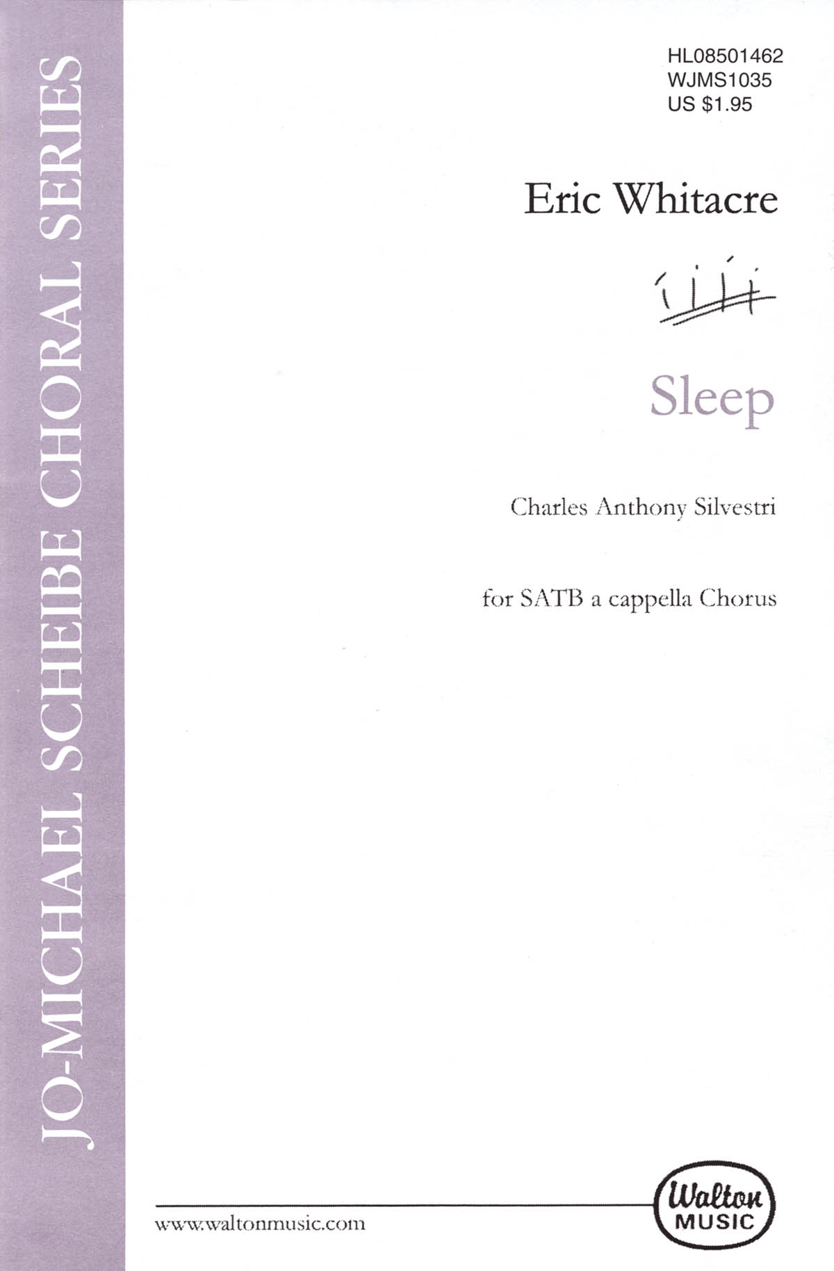 Eric Whitacre: Sleep: SATB: Vocal Score