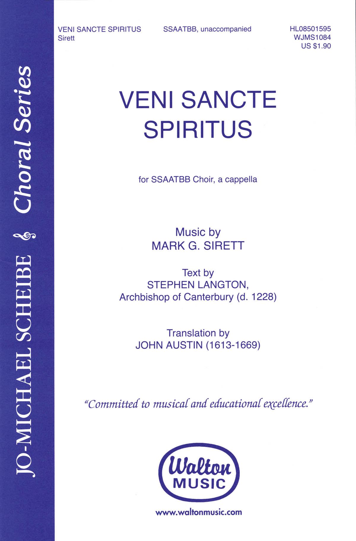 Mark Sirett: Veni Sancte Spiritus: Double Choir: Vocal Score