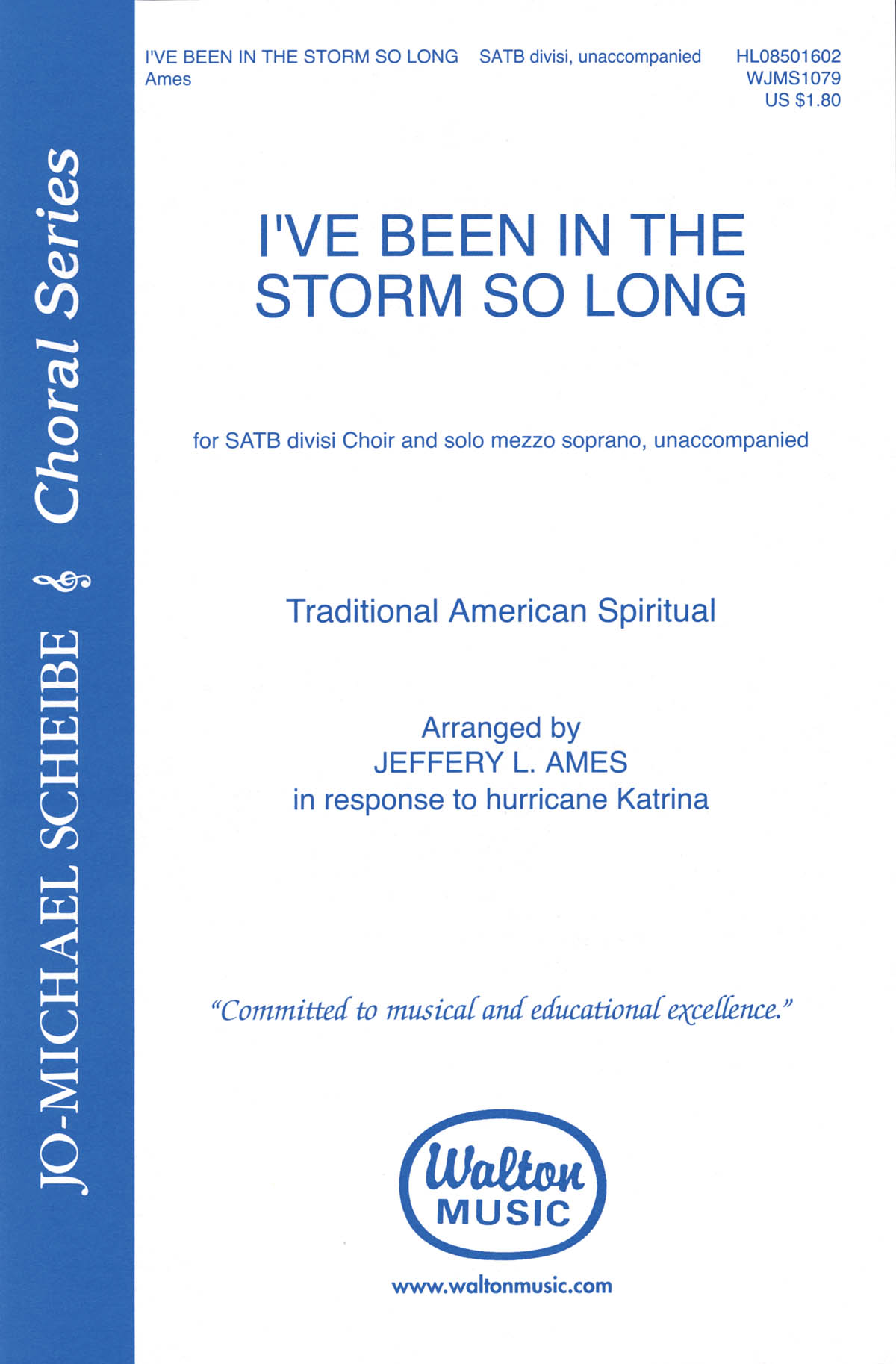 Traditional: I've Been in the Storm So Long: SATB: Vocal Score