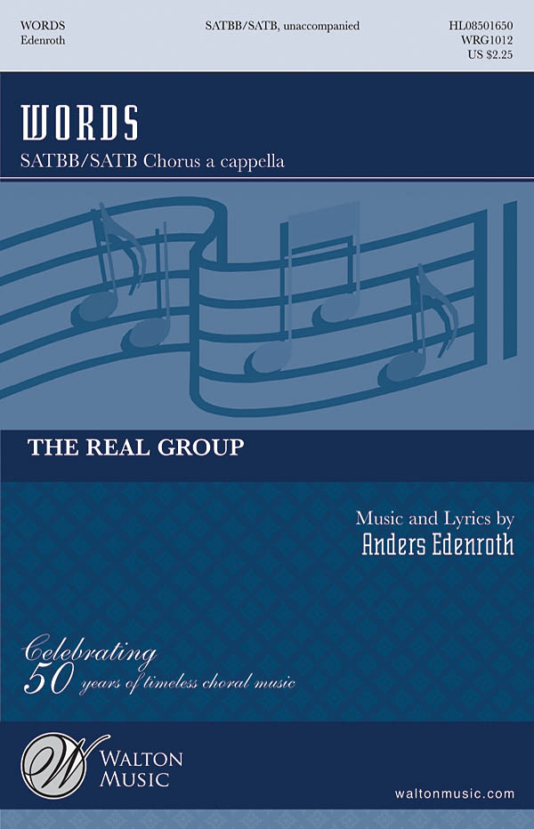 Anders Edenroth: Words: SATB: Vocal Score