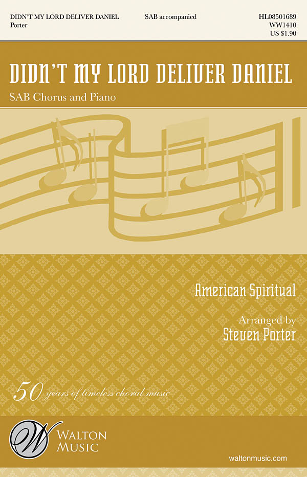 American Spiritual: Didn't my Lord deliver Daniel: SAB: Vocal Score