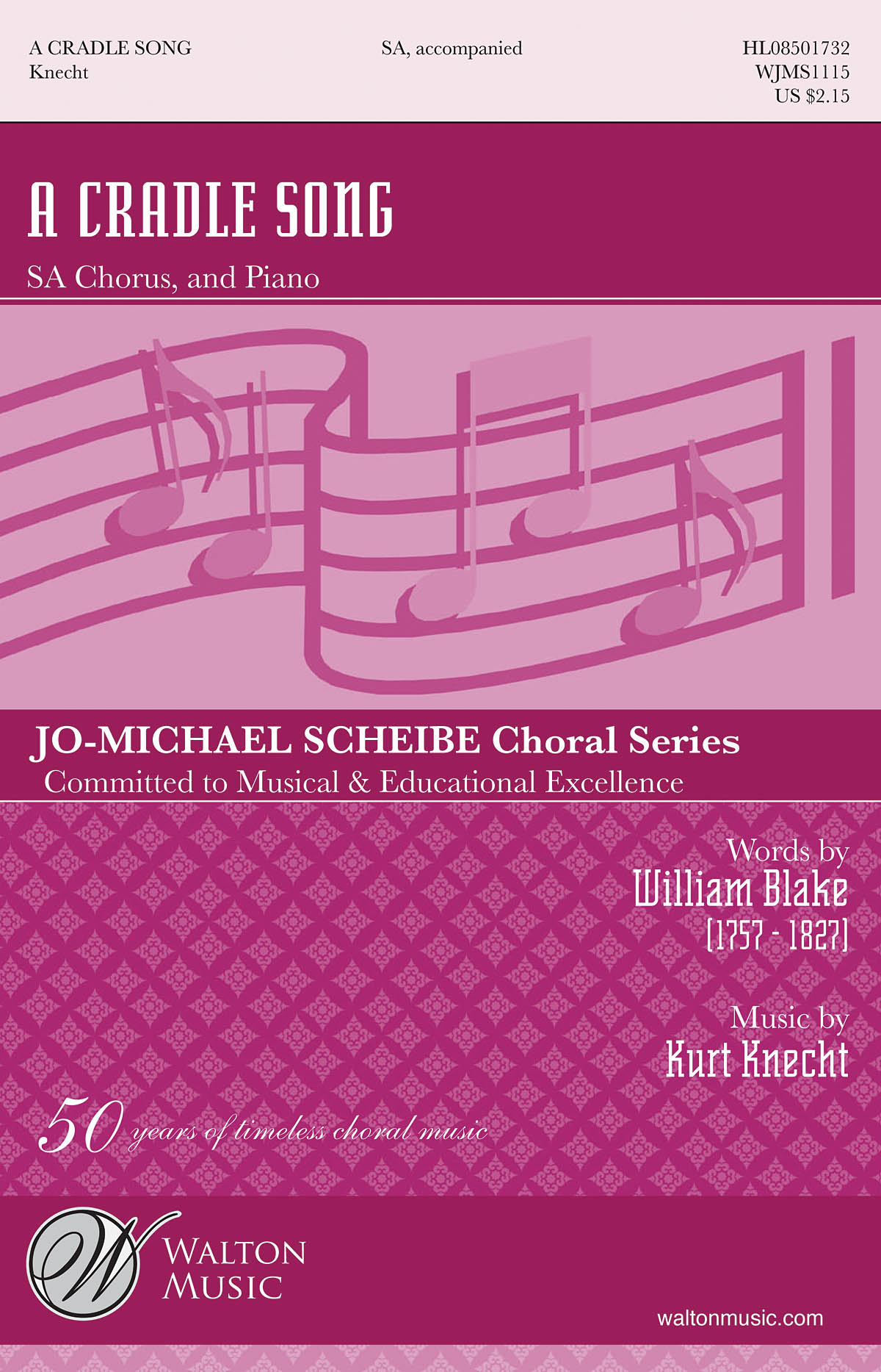 Kurt Knecht: A Cradle Song: 2-Part Choir: Vocal Score