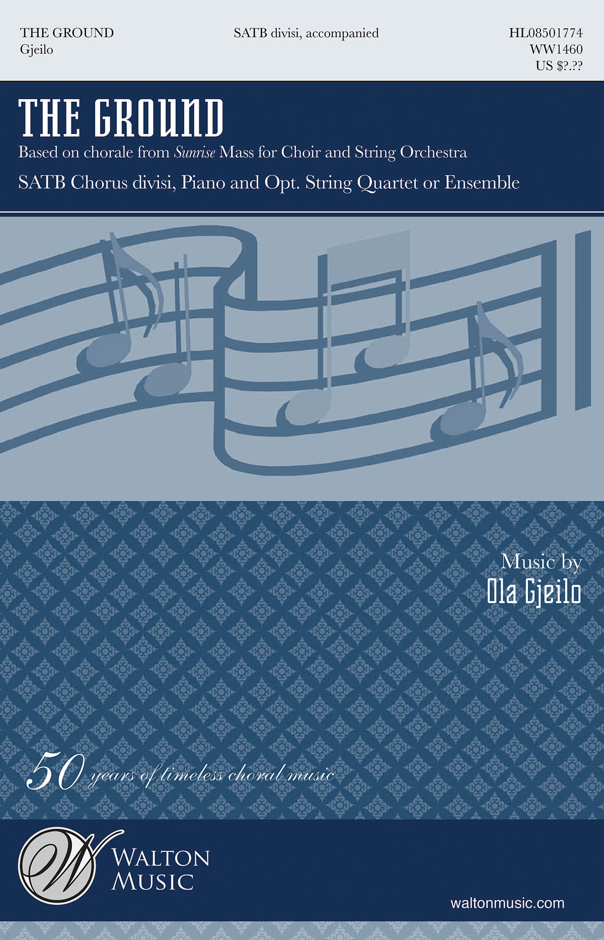 Ola Gjeilo: The Ground (from SUNRISE MASS): SATB: Vocal Score