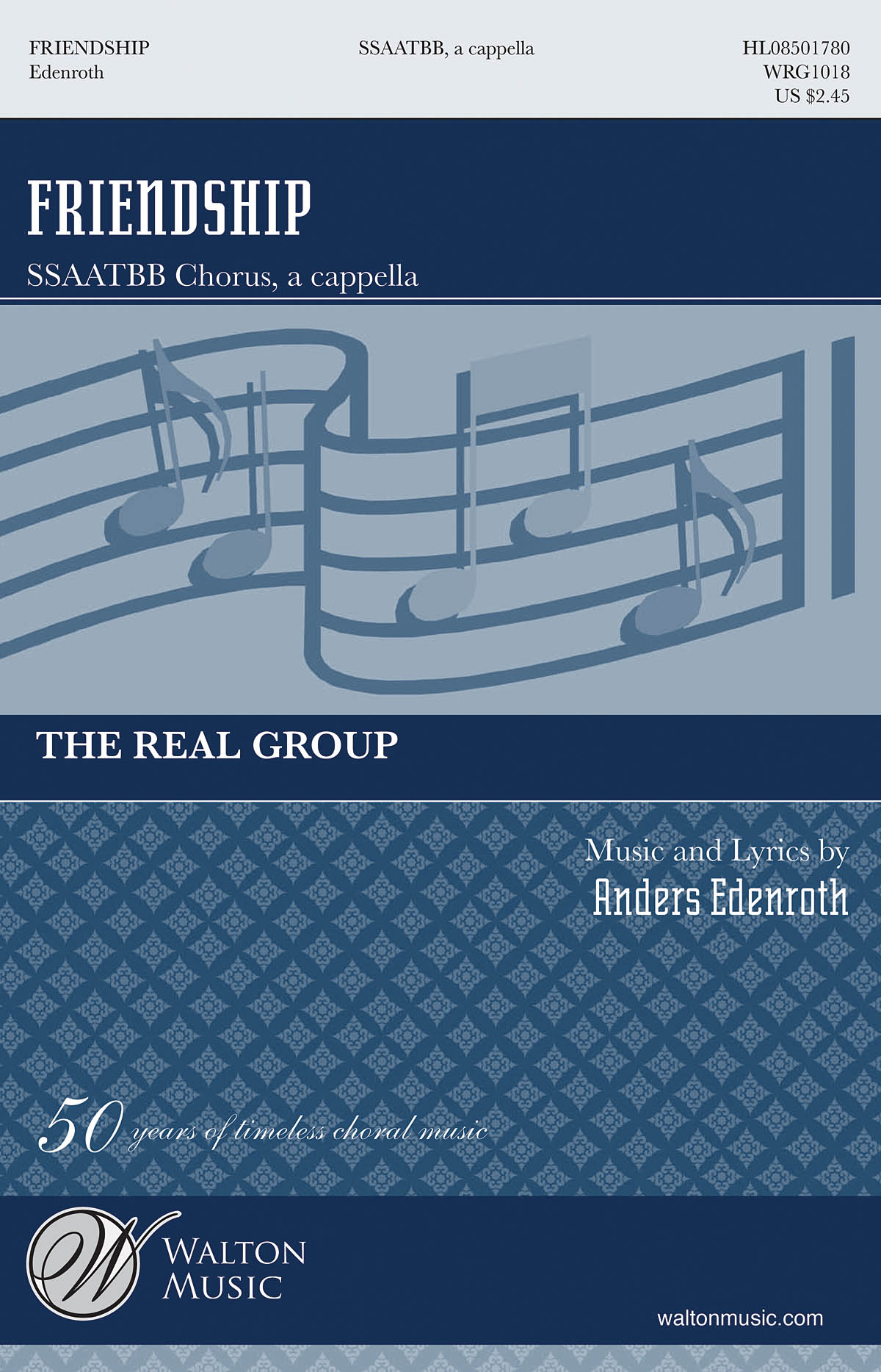 Anders Edenroth: Friendship: Mixed Choir: Vocal Score
