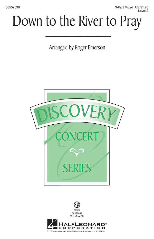 Down to the River to Pray: 3-Part Choir: Vocal Score