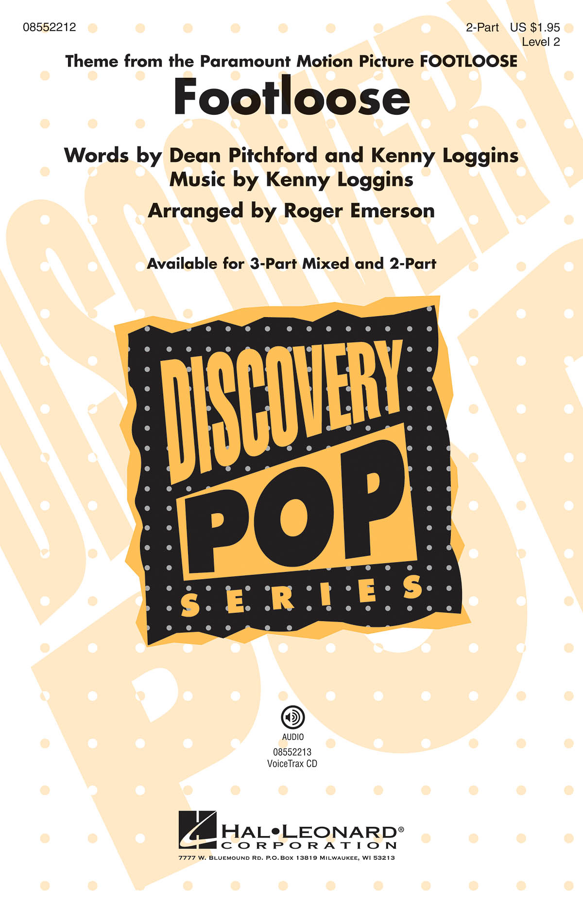 Kenny Loggins: Footloose: 2-Part Choir: Vocal Score