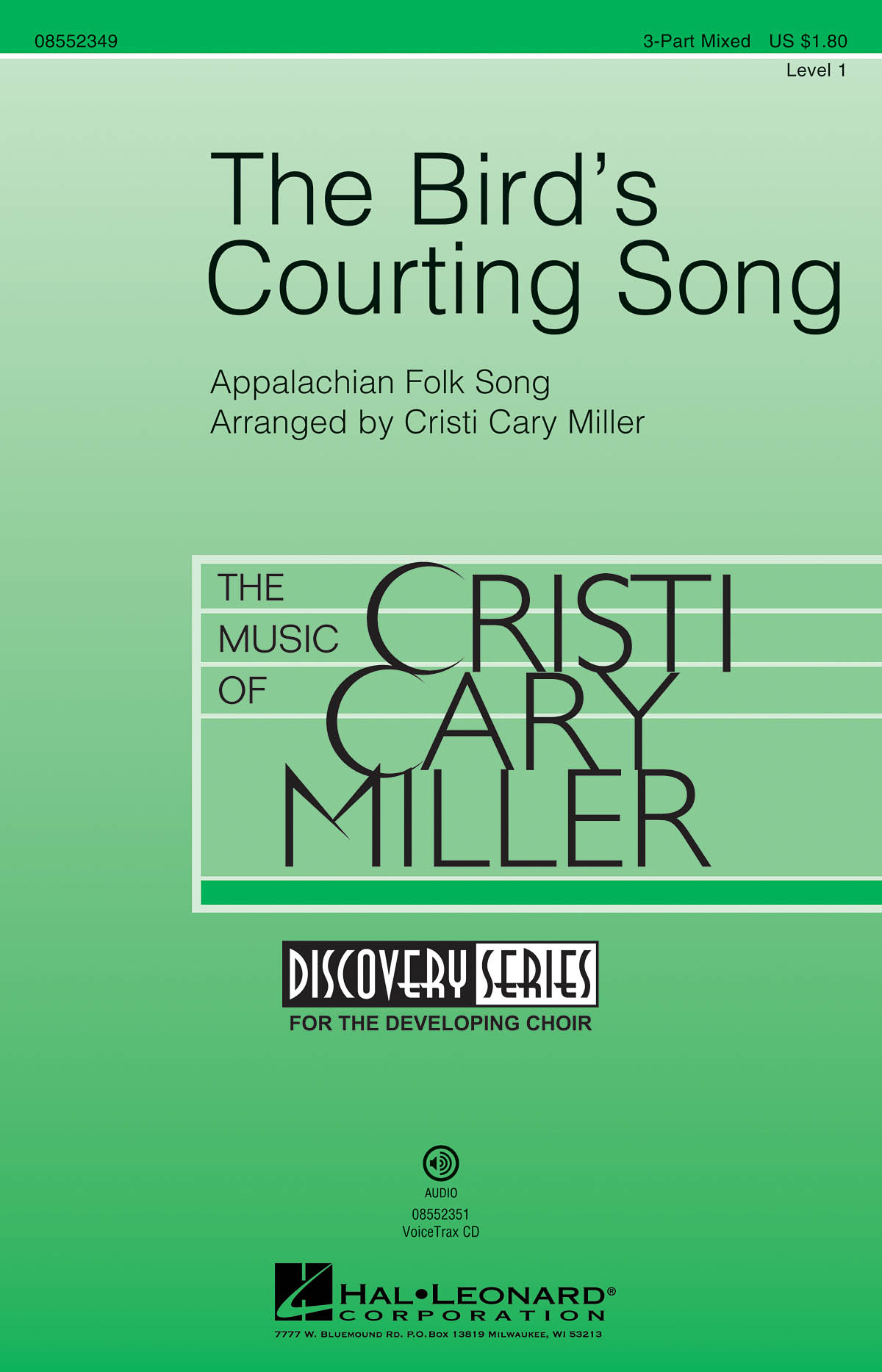 The Bird's Courting Song: 3-Part Choir: Vocal Score