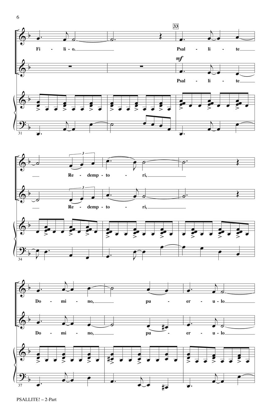 Roger Emerson: Psallite!: 2-Part Choir: Vocal Score