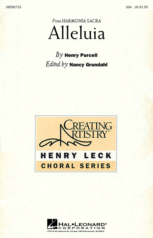 Henry Purcell: Alleluia: SSA: Vocal Score