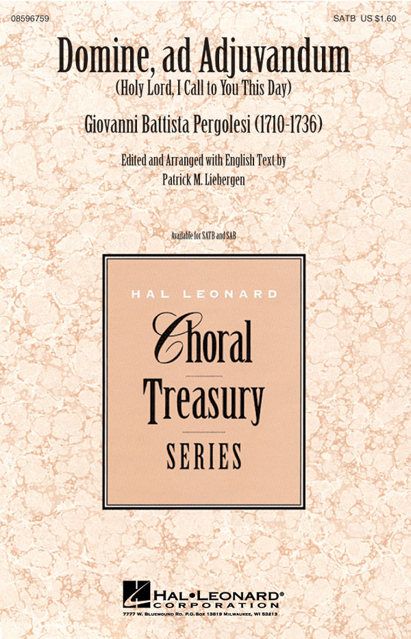 Giovanni Battista Pergolesi: Domine  ad Adjuvandum: SATB: Vocal Score