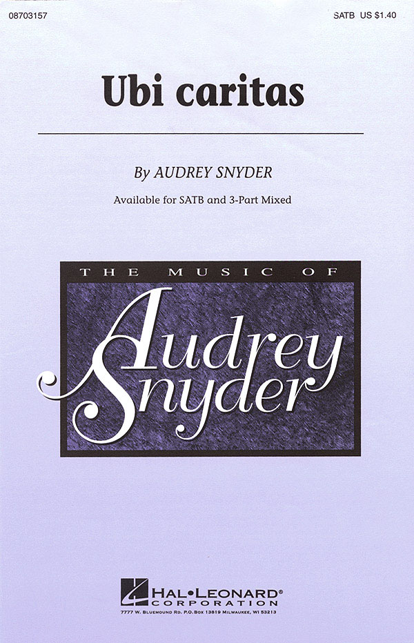Audrey Snyder: Ubi Caritas: SATB: Vocal Album