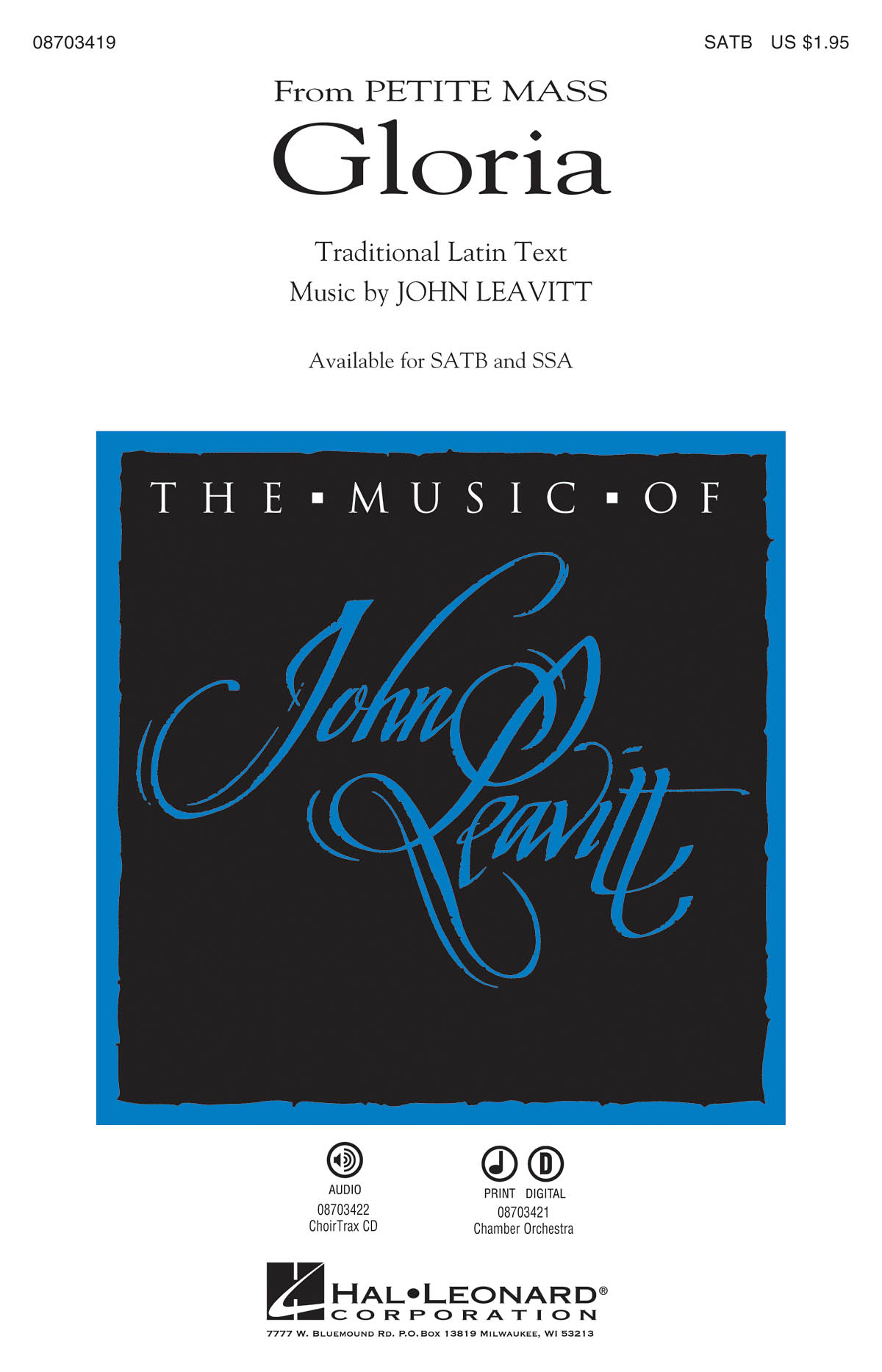 John Leavitt: Gloria: SATB: Vocal Score