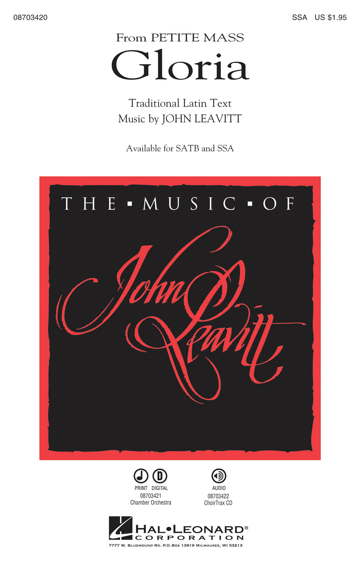 John Leavitt: Gloria: SSA: Vocal Score