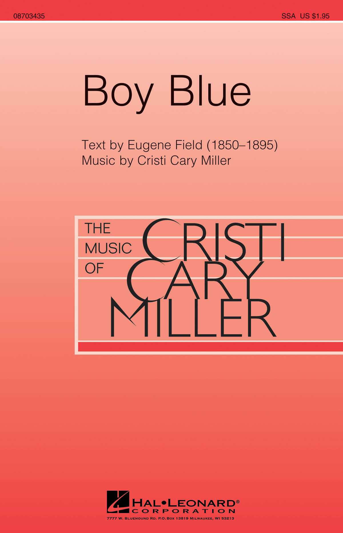 Cristi Cary Miller: Boy Blue: SSA: Vocal Score