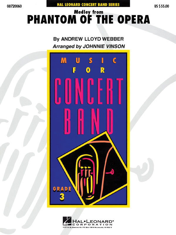 Andrew Lloyd Webber: The Phantom of the Opera (Medley): Concert Band: Score and