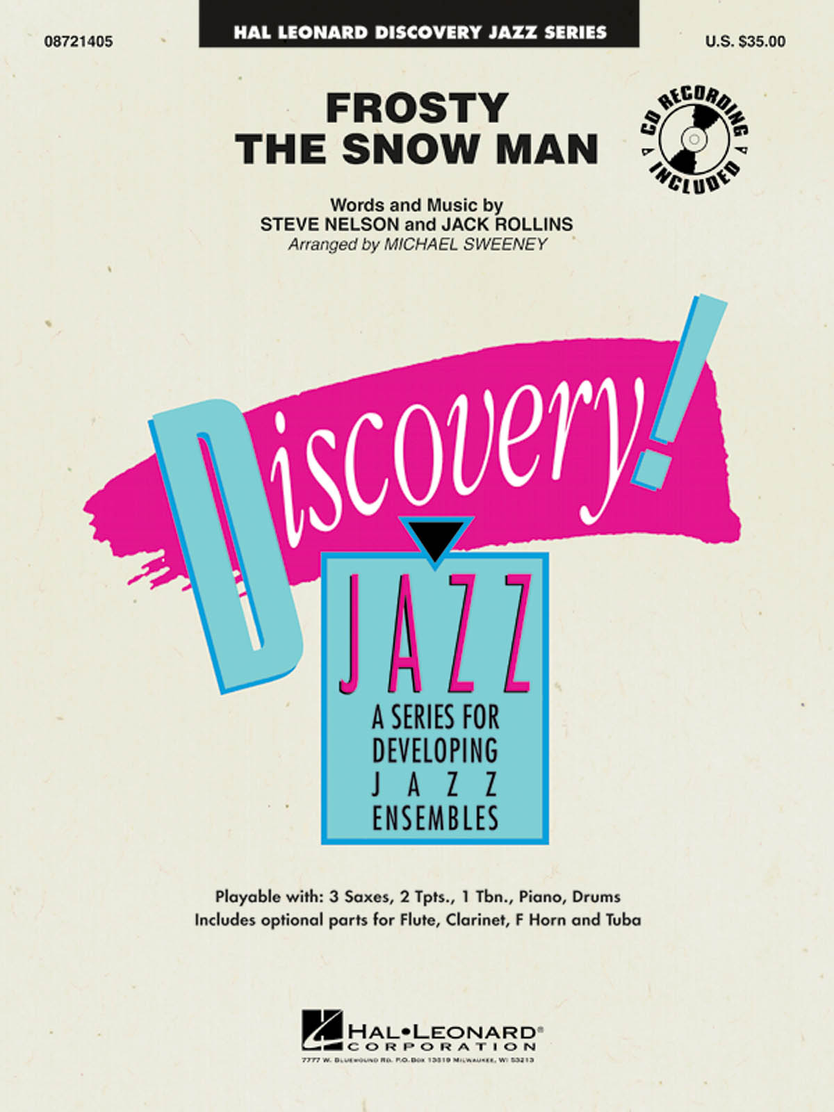 Jack Rollins Steve Nelson: Frosty the Snow Man: Jazz Ensemble: Score  Parts &