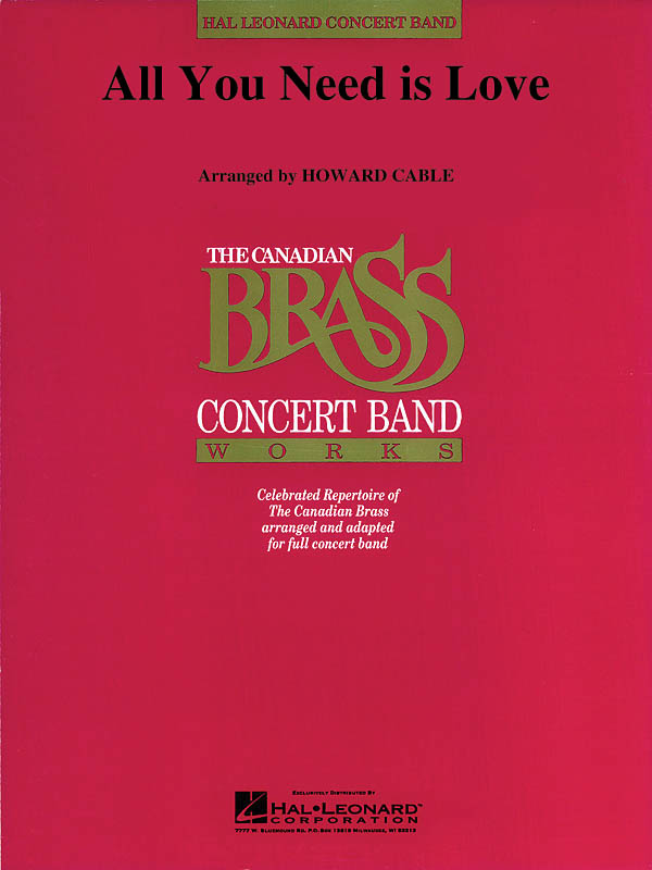 The Beatles  The Canadian Brass: All You Need Is Love: Concert Band: Score &