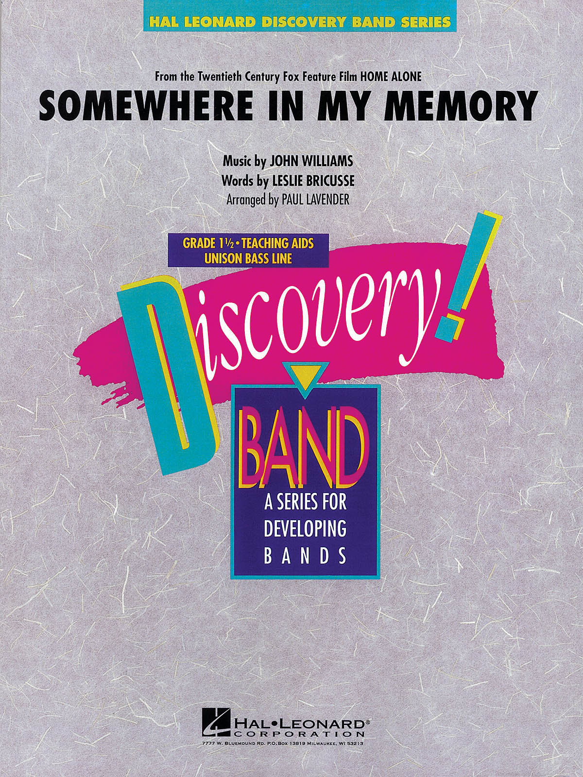 John Williams Leslie Bricusse: Somewhere in My Memory: Concert Band: Score and