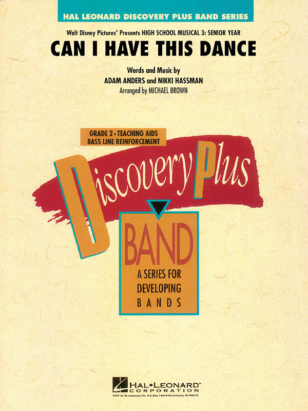 Adam Anders Nikki Hassman: Can I Have This Dance: Concert Band: Score & Parts