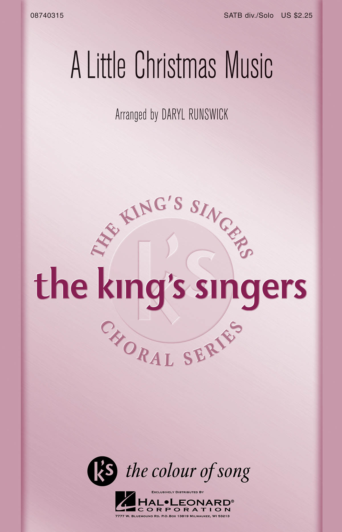 The King's Singers: A Little Christmas Music: SATB: Vocal Score