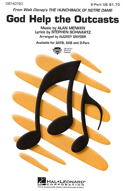 Alan Menken Stephen Schwartz: God Help the Outcasts: 2-Part Choir: Vocal Score