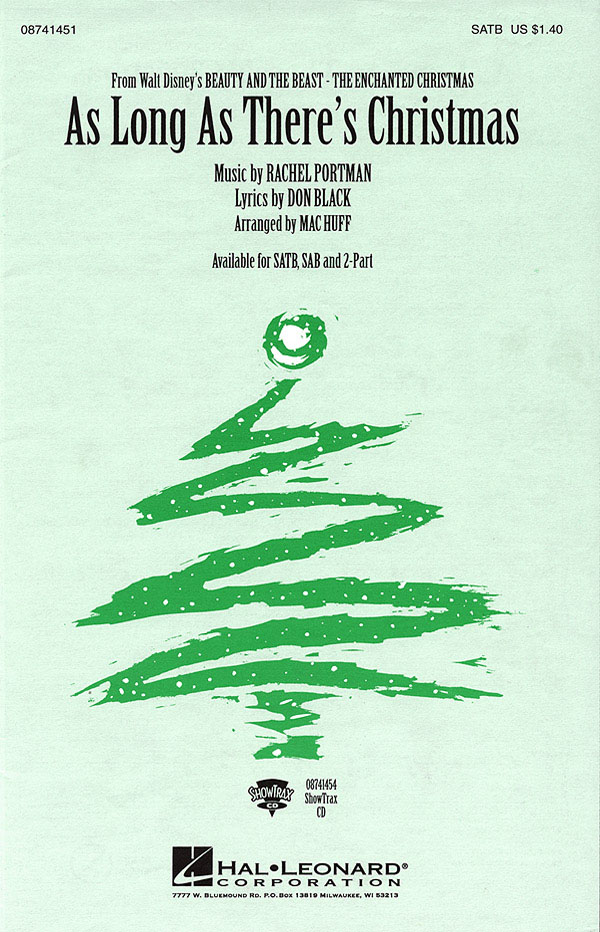 Don Black Rachel Portman: As Long As There's Christmas: SATB: Vocal Score