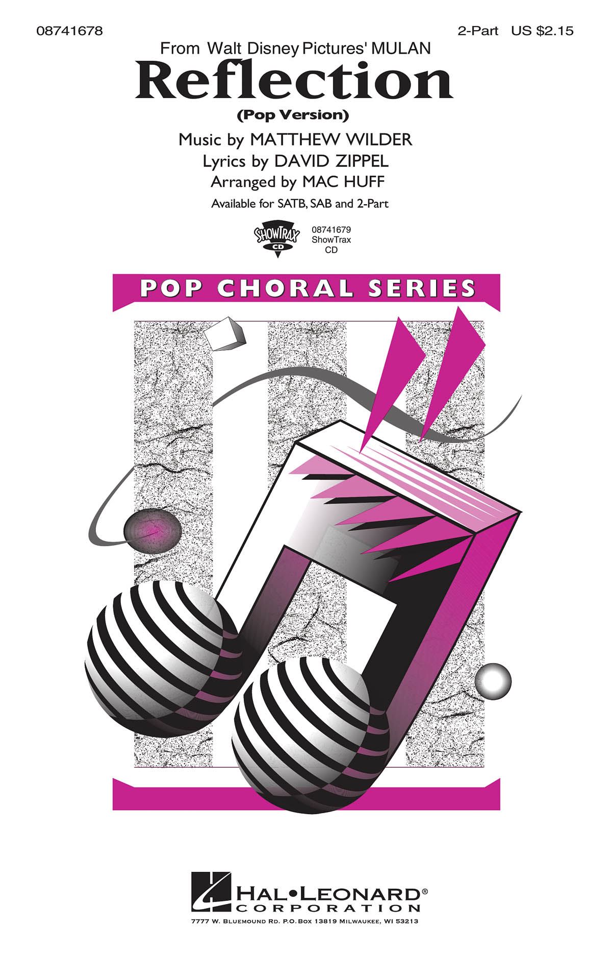 David Zippel Matthew Wilder: Reflection (Pop Version): 2-Part Choir: Vocal Score