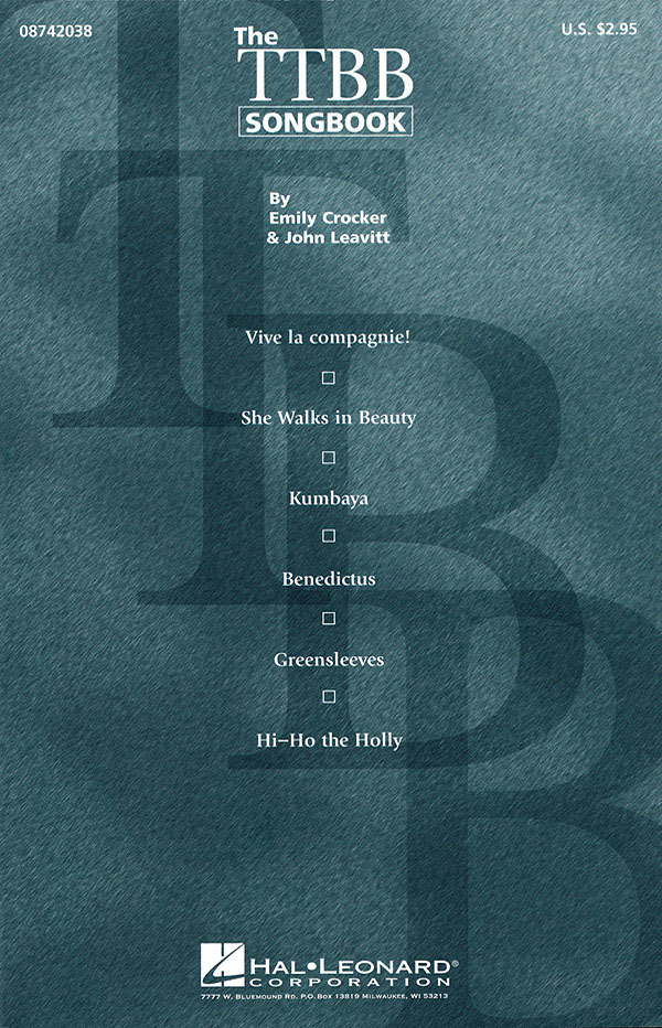 Emily Crocker Lord Byron: The TTBB Songbook (Collection): TTBB: Vocal Score