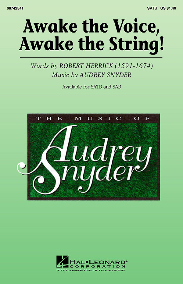 Audrey Snyder: Awake the Voice  Awake the String!: SATB: Vocal Score