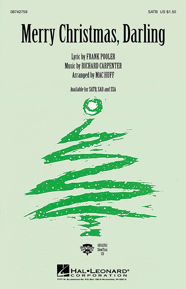 Frank Pooler Richard Carpenter: Merry Christmas  Darling: SATB: Vocal Score