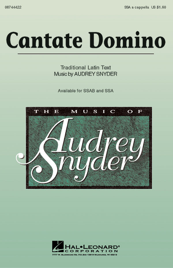 Audrey Snyder: Cantate Domino: SSA: Vocal Score