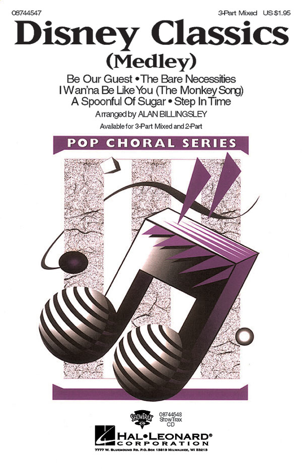 Disney Classics Medley (3-Part Mixed): 3-Part Choir: Vocal Score