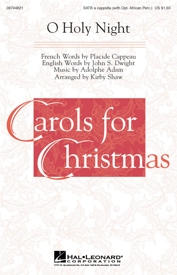 O Holy Night (with Optional African Percussion): SATB: Vocal Score