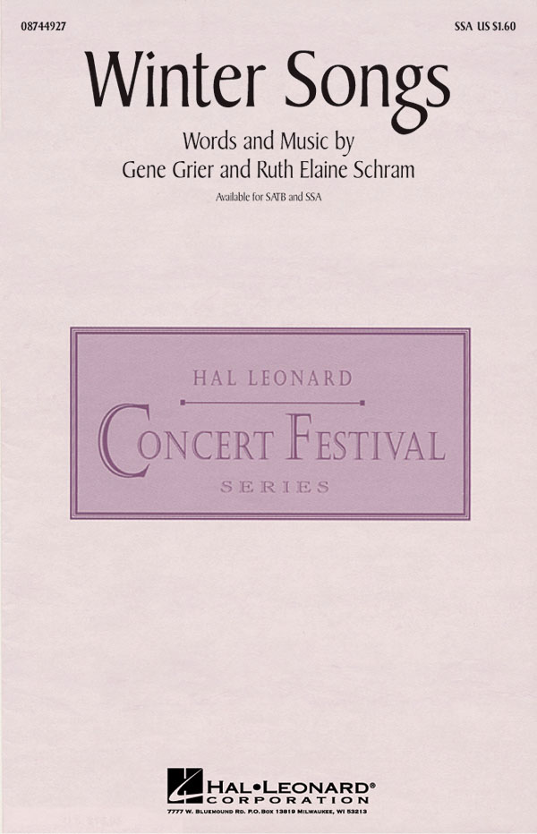 Gene Grier Ruth Elaine Schram: Winter Songs: SSA: Vocal Score