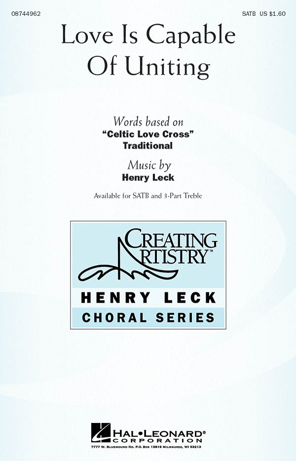 Love Is Capable of Uniting: SATB: Vocal Score