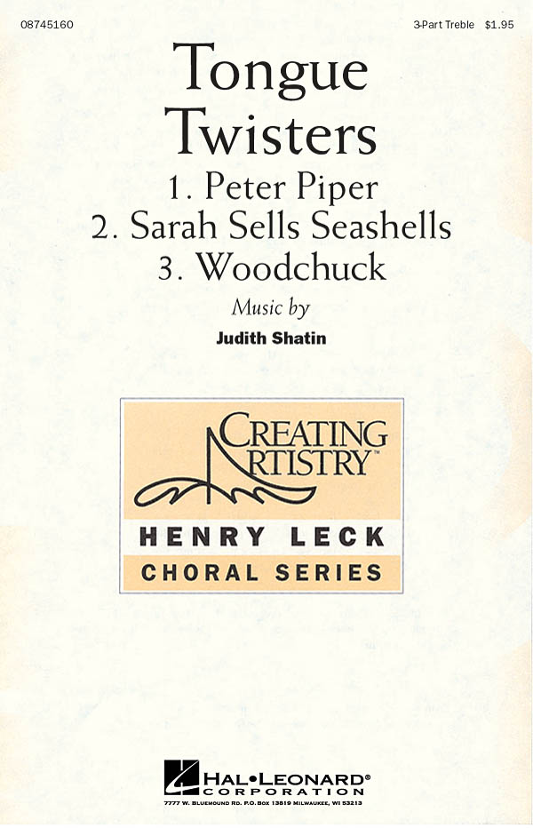 Judith Shatin: Tongue Twisters: 3-Part Choir: Vocal Score