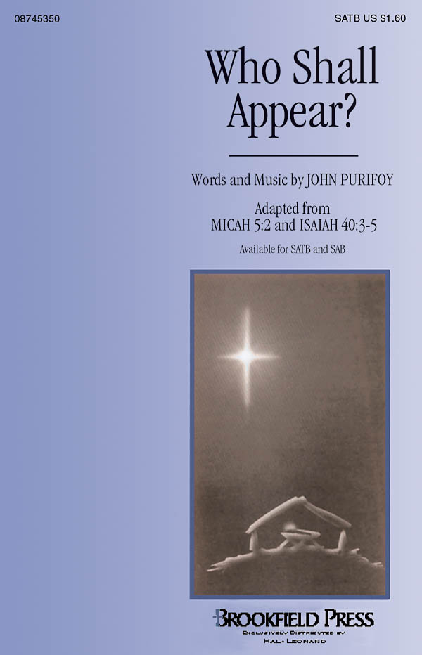John Purifoy: Who Shall Appear?: SATB: Vocal Score