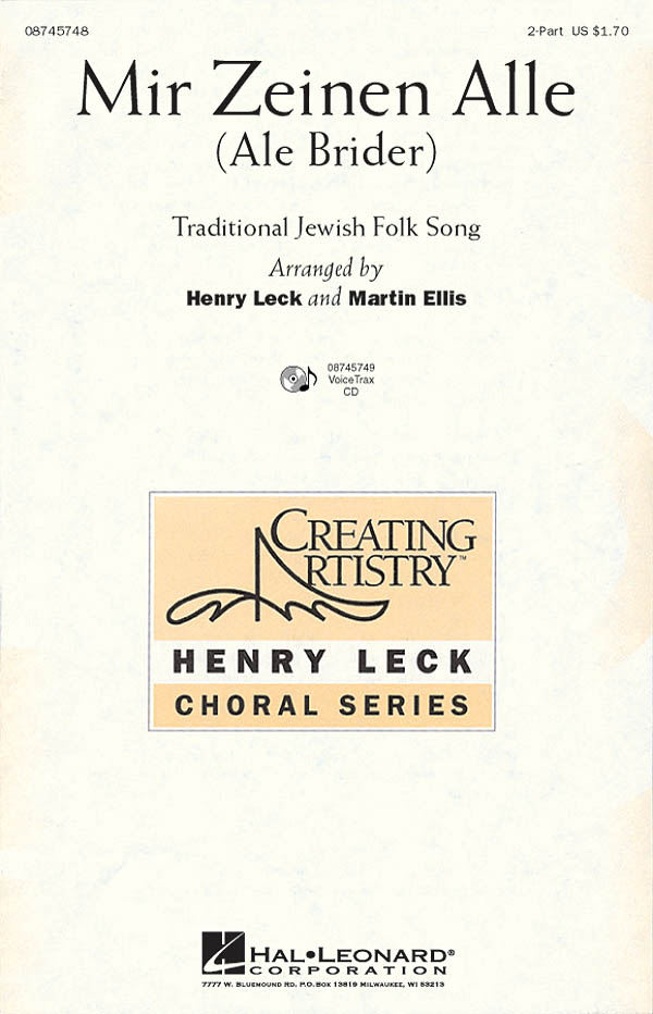 Traditional: Mir Zeinen Alle: 2-Part Choir: Vocal Score