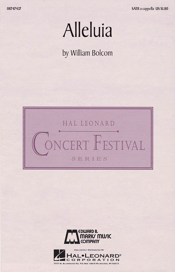 William Bolcom: Alleluia: SATB: Vocal Score